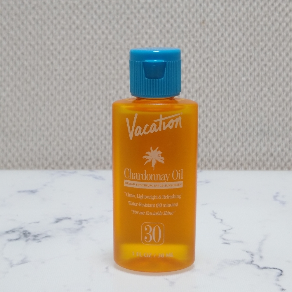 Vacation Chardonnay Oil SPF 30~Vegan Suntan Oil~Broad Spectrum Travel Size